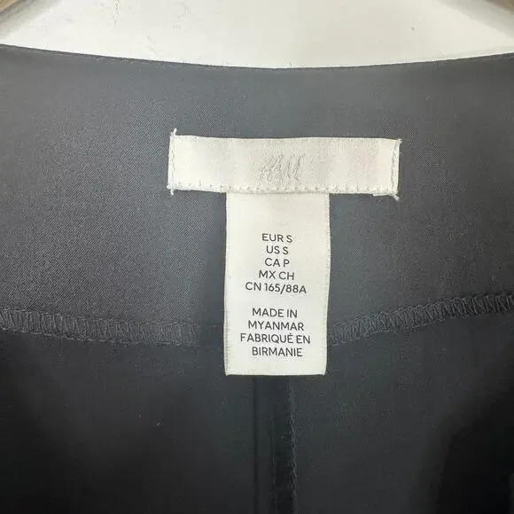 H&M Black Long Sleeve Shift V-Neck Dress - Picture 3 of 7